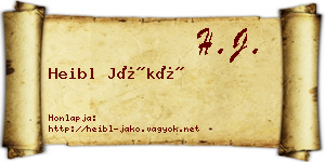 Heibl Jákó névjegykártya